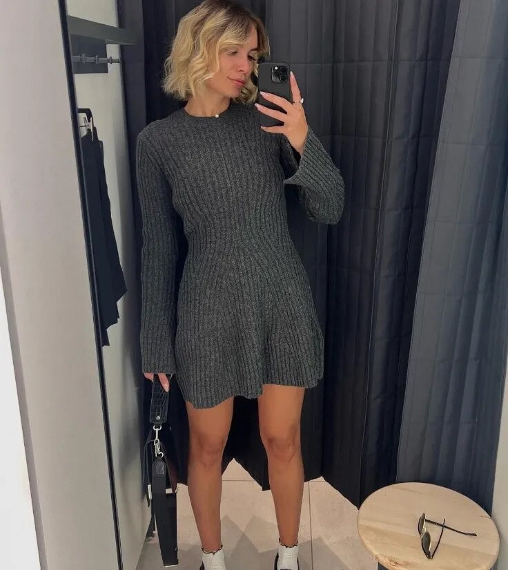 Nilde™️ Ležérní pletené zimní šaty-jumper