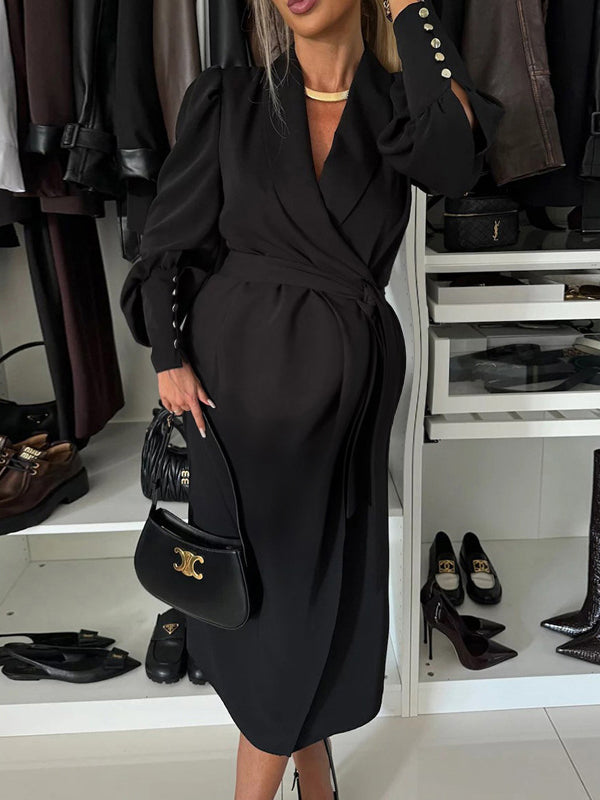 Nina Carlisi™️ Elegantní blejzrové šaty s výstřihem do V