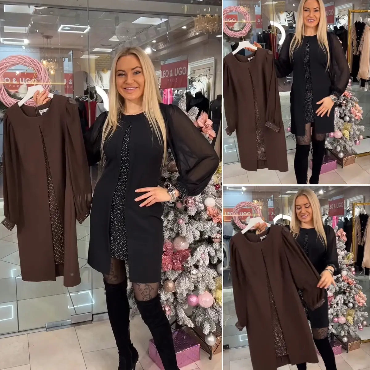 Olga Bassi™ Dlouhé šaty s rozparkem