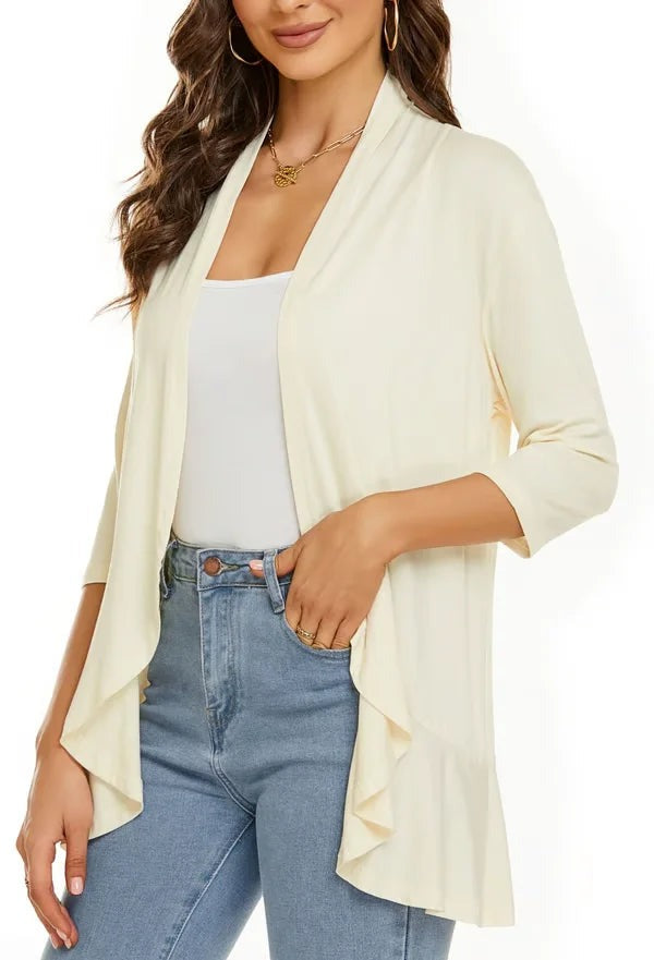 Olivia Paletta™ Pohodlný cardigan s volány