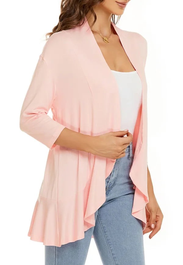 Olivia Paletta™ Pohodlný cardigan s volány