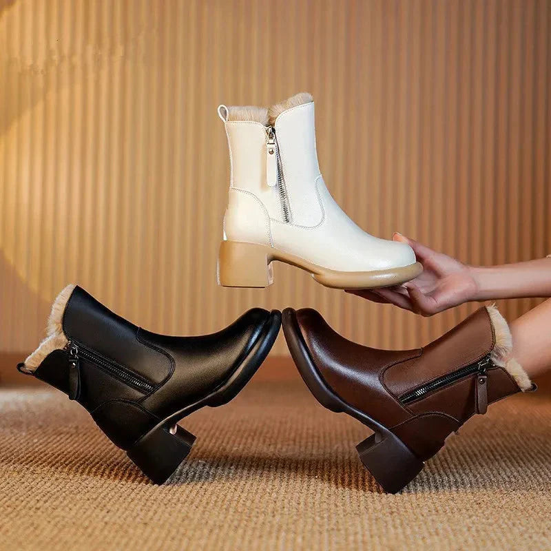 Pepita Calvin™ Pohodlné zimní boty na podpatku