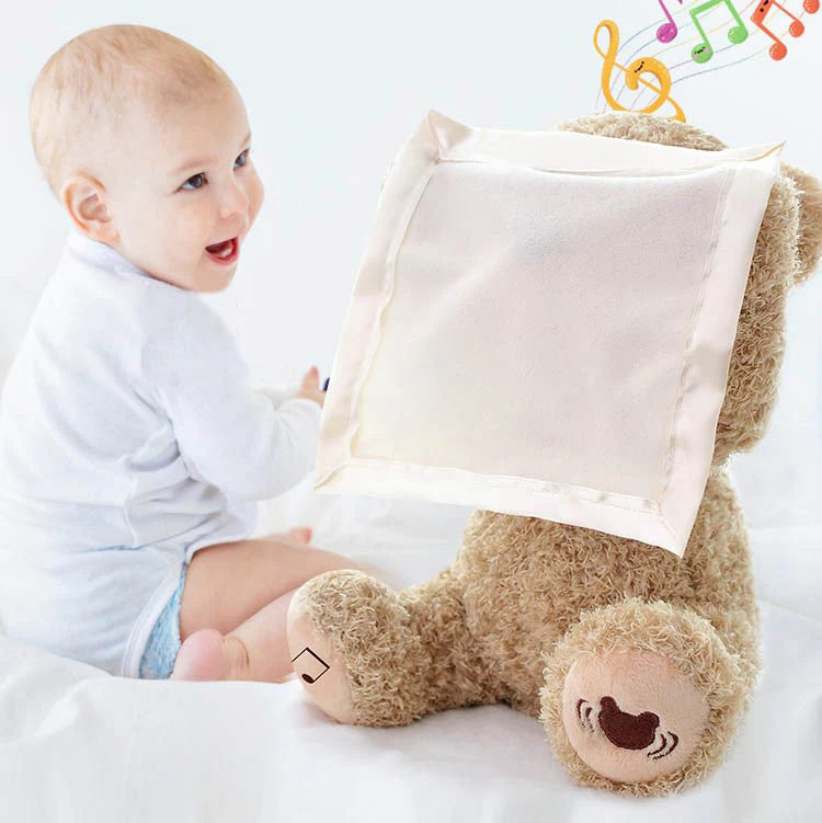 PoppiHug™ Plyšový medvídek Peek-a-boo