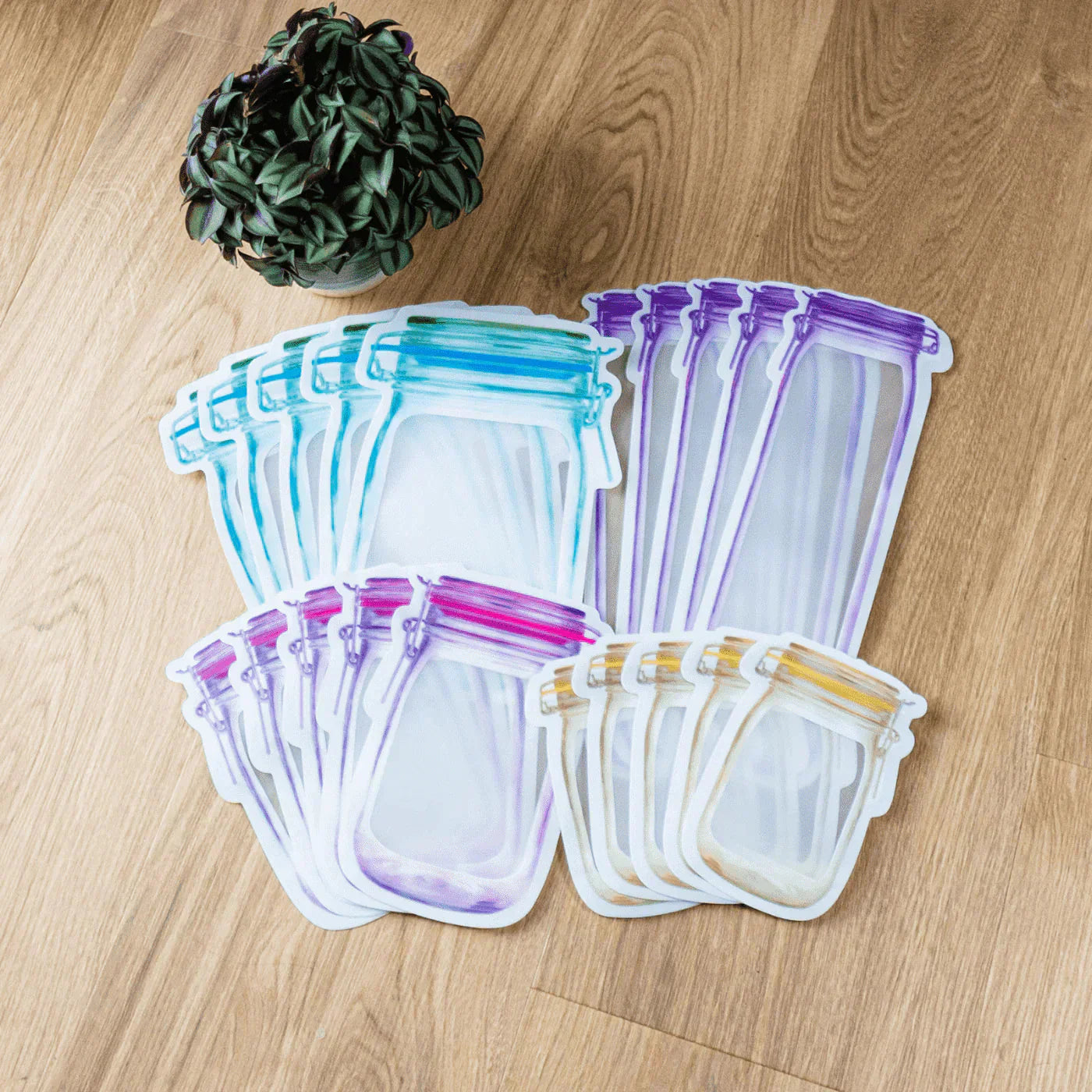 Refill Zipperia™ Opakovaně použitelné sáčky v motivu sklenice