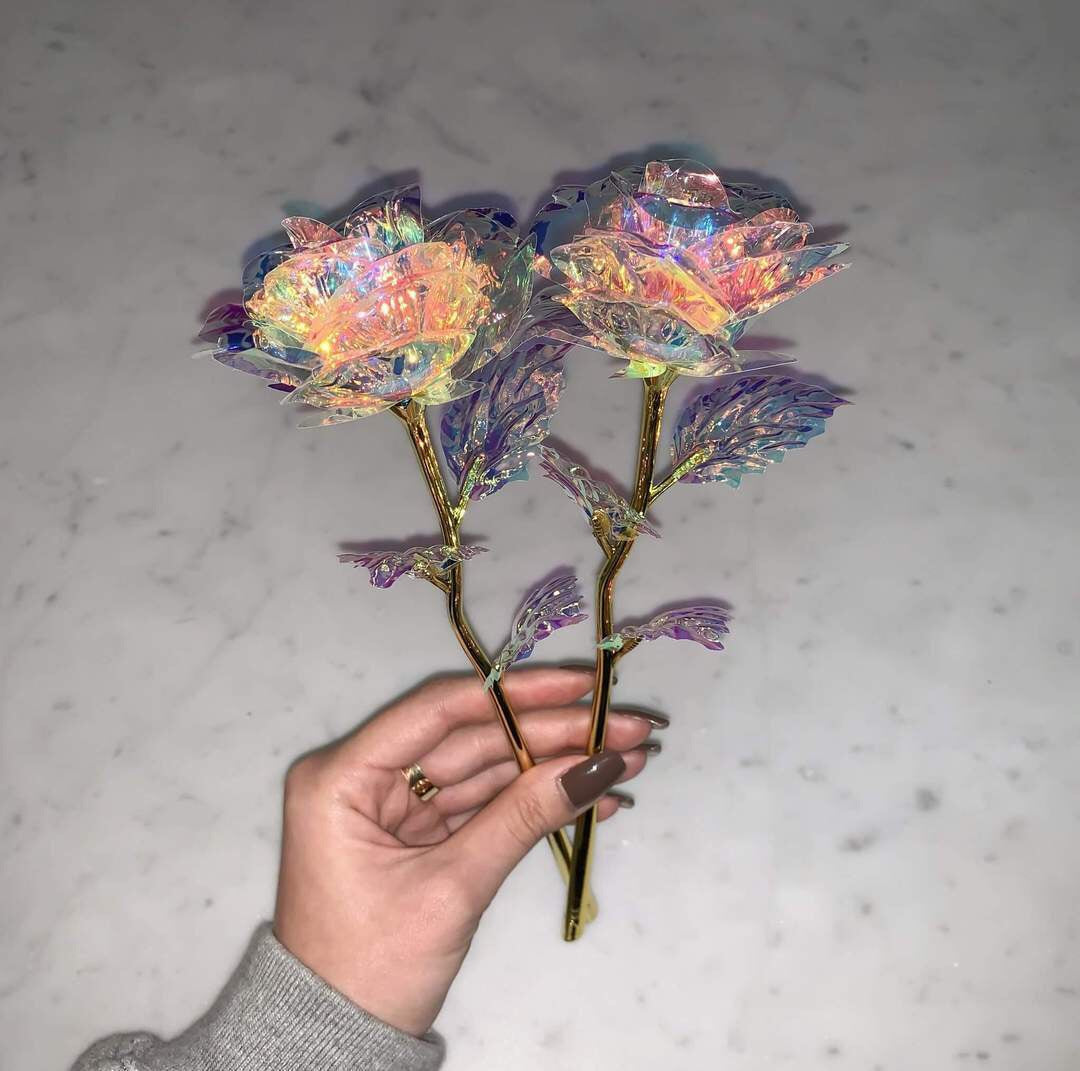 Rosé Lux™ LED svítící zlatá růže