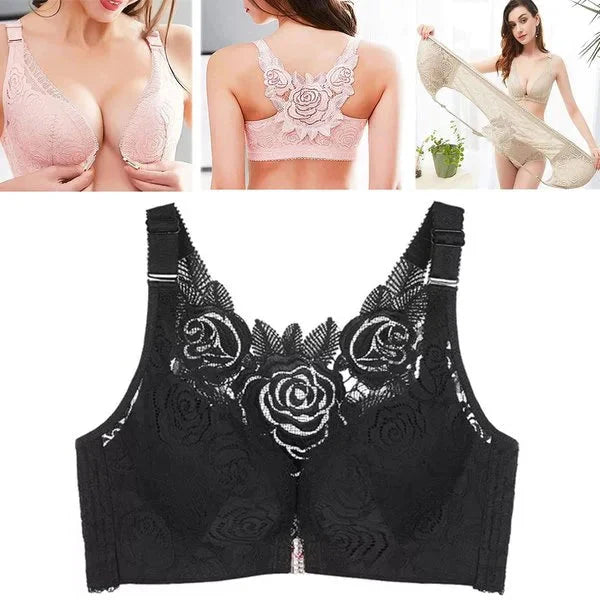 Rose Rosetta™️ Pohodlná push-up podprsenka s předním zapínáním