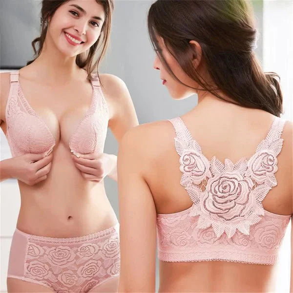 Rose Rosetta™️ Pohodlná push-up podprsenka s předním zapínáním