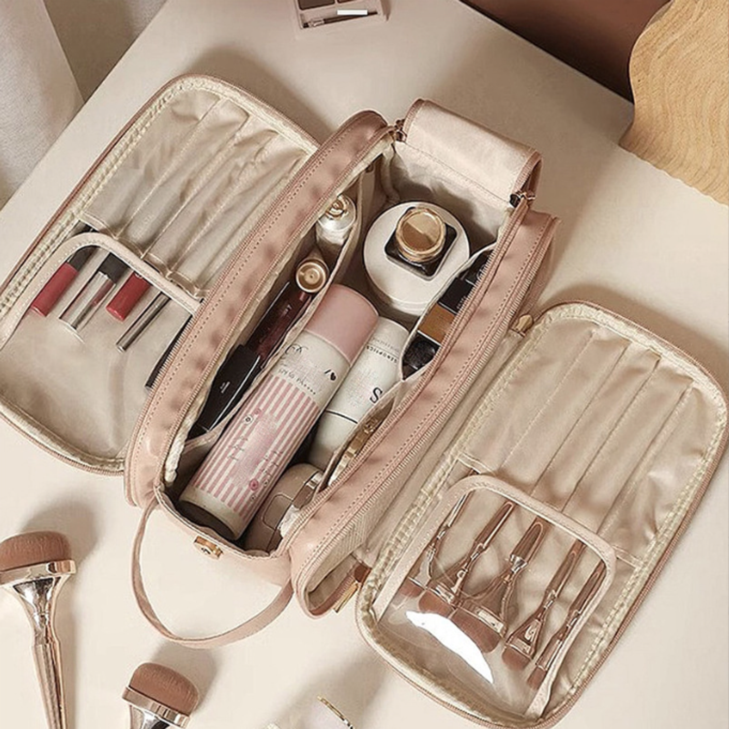 Royal GlamBag+™️ Kosmetická taška na cesty | Už nikdy nebudete muset hledat svůj make-up!