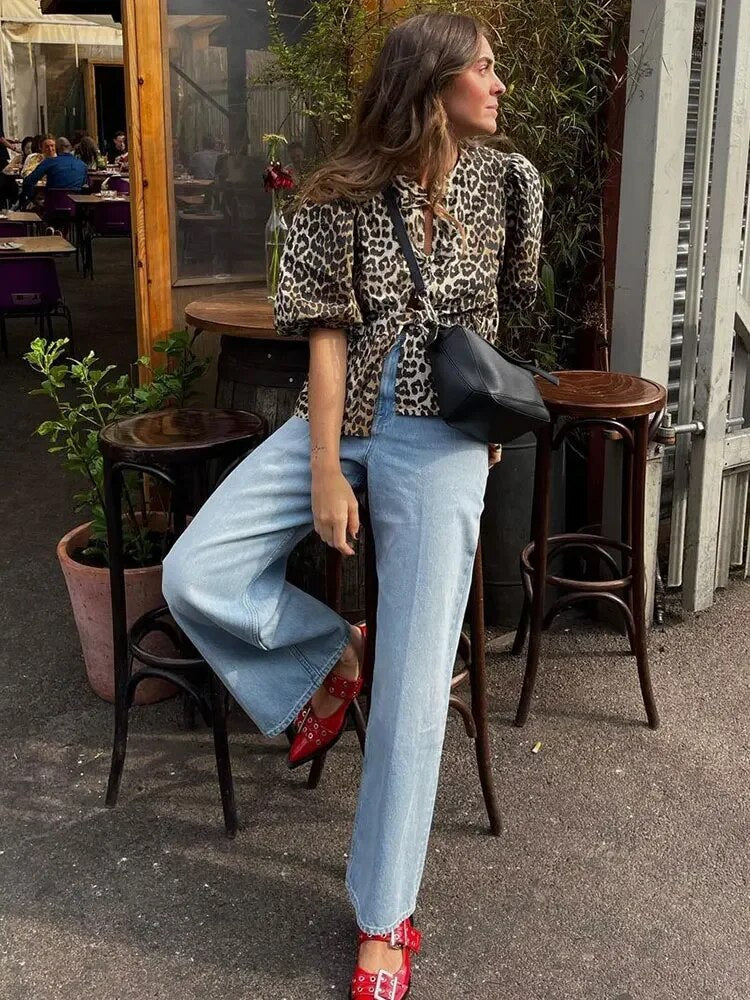 Serena™ Módní a stylová halenka s puff rukávy