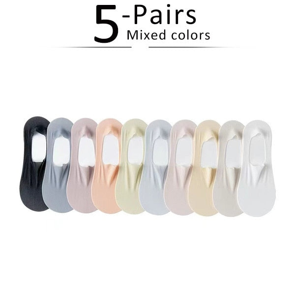 Silk Serene™ Průhledné protiskluzové ponožky