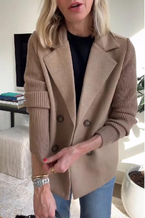 Silvia Sturniolo™ Elegantní sako s úpletem na rukávech