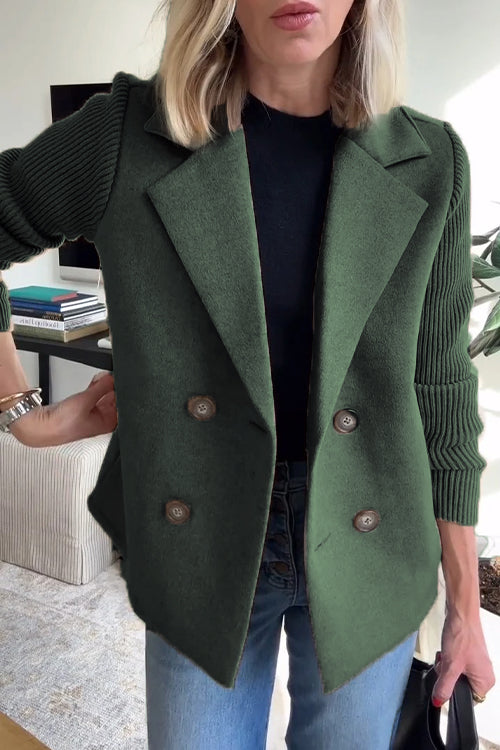 Silvia Sturniolo™ Elegantní sako s úpletem na rukávech