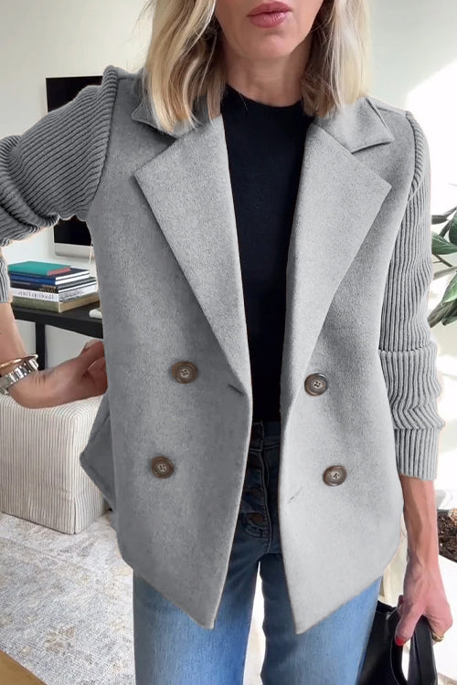 Silvia Sturniolo™ Elegantní sako s úpletem na rukávech