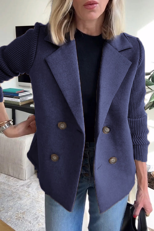 Silvia Sturniolo™ Elegantní sako s úpletem na rukávech