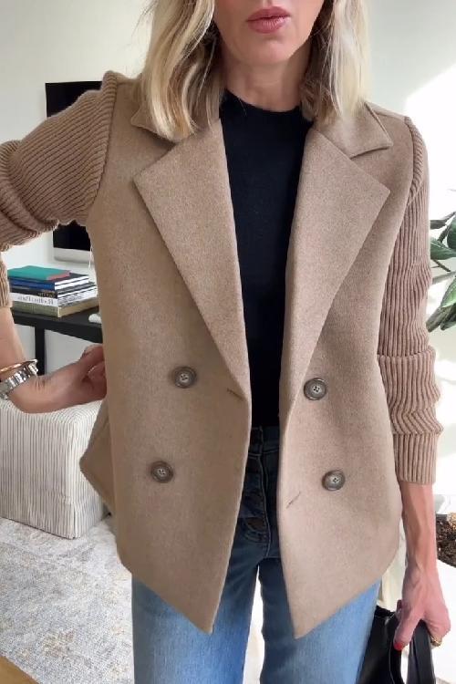 Silvia Sturniolo™ Elegantní sako s úpletem na rukávech