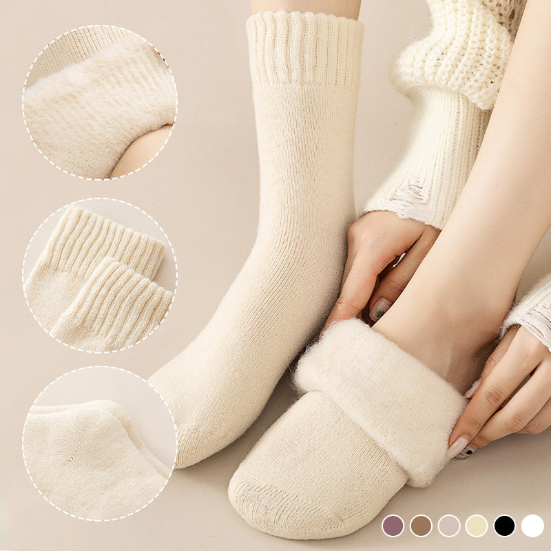 SnuggleStep™ Měkké fleecové ponožky pro hluboké zahřátí