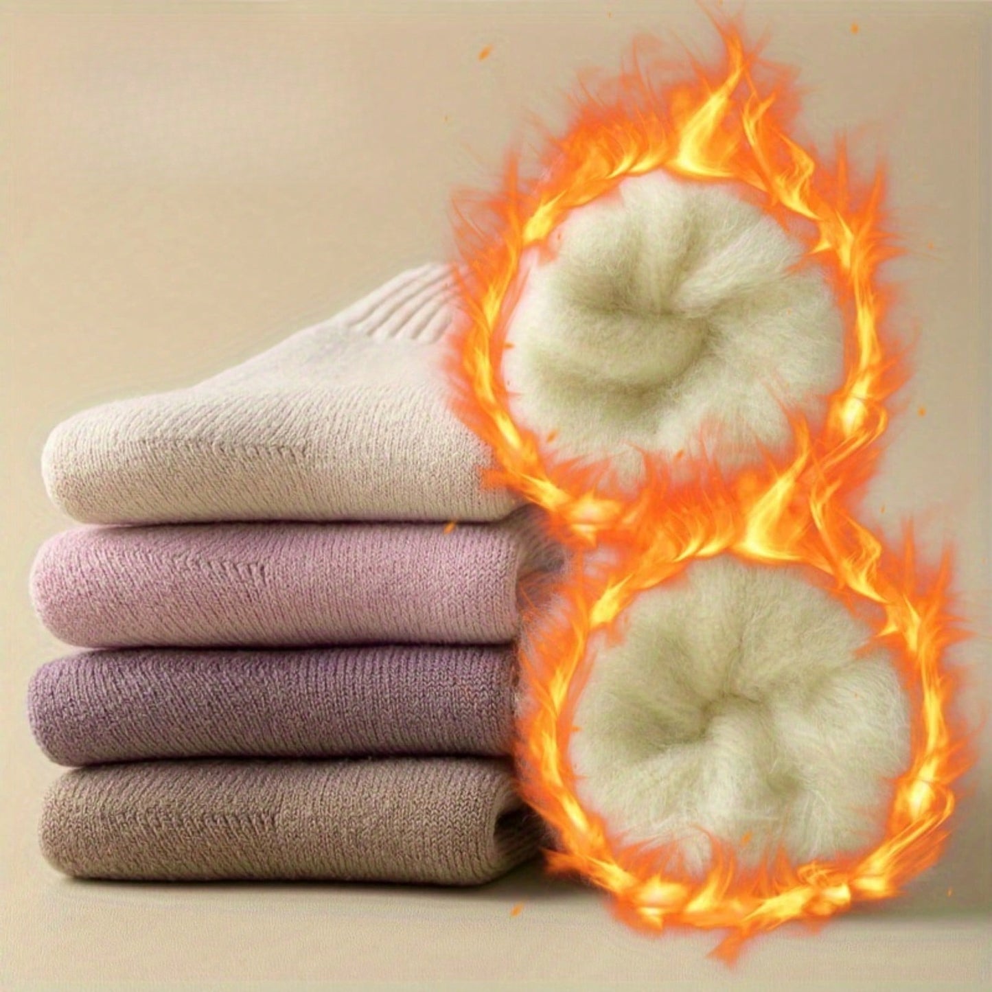 SnuggleStep™ Měkké fleecové ponožky pro hluboké zahřátí