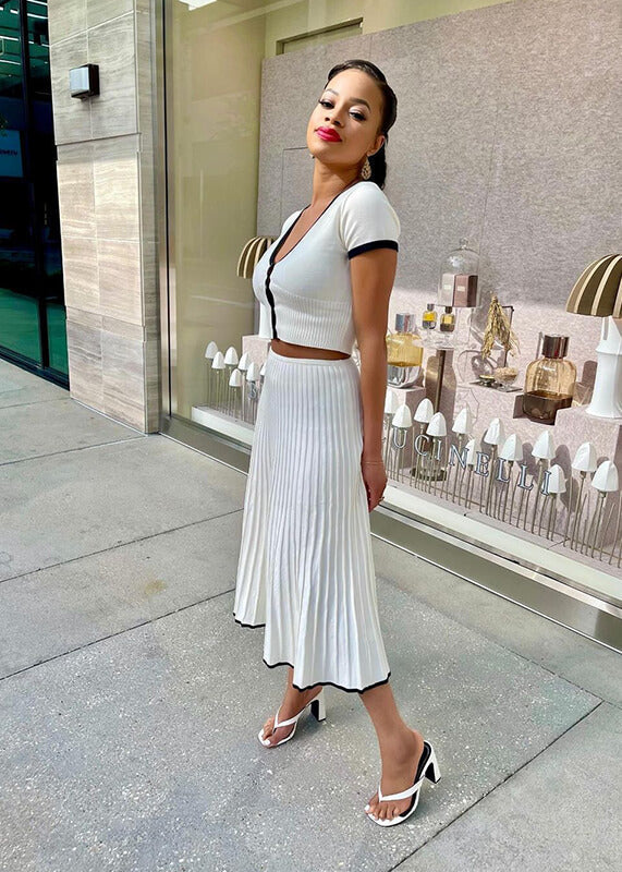 Trix Little™ Černobílá klasická krátká sukně s volánky