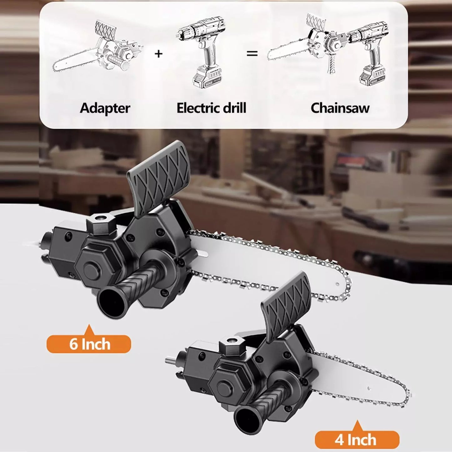 UltraDrill™ Adaptér vrtačky pro elektrickou řetězovou pilu