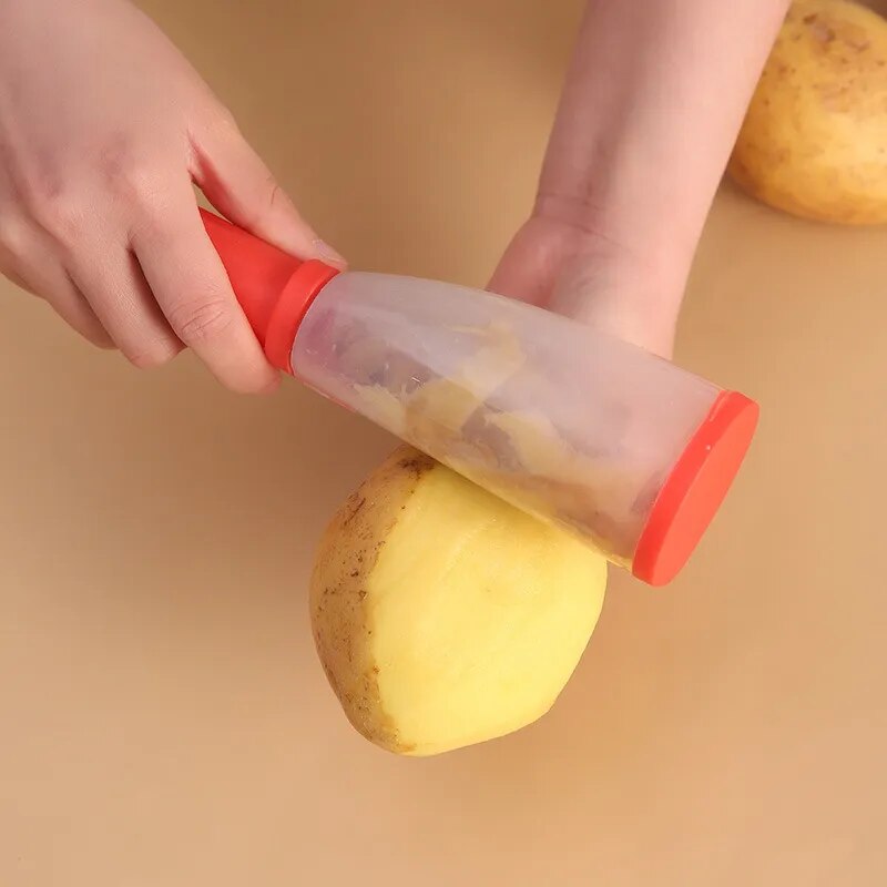 Veggie Pro™ Kuchyňská škrabka z nerezové oceli s úložným boxem