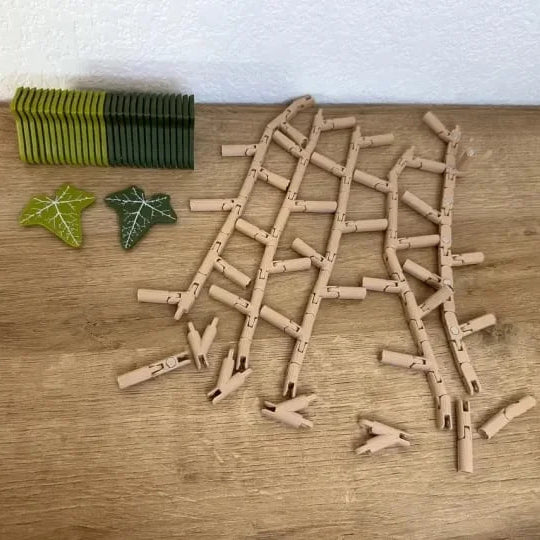 VineMag™ 3D magnety na lednici s břečťanem 6 listů s vinnou révou