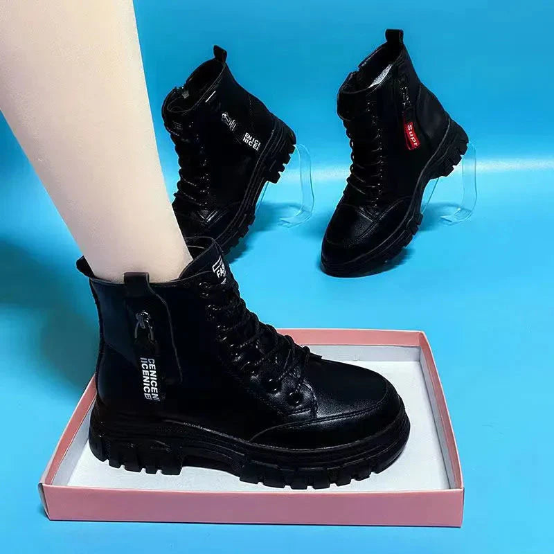 Winter Fashion™️ Teplé zimní kožené boty