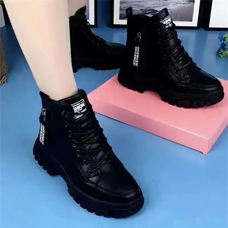 Winter Fashion™️ Teplé zimní kožené boty