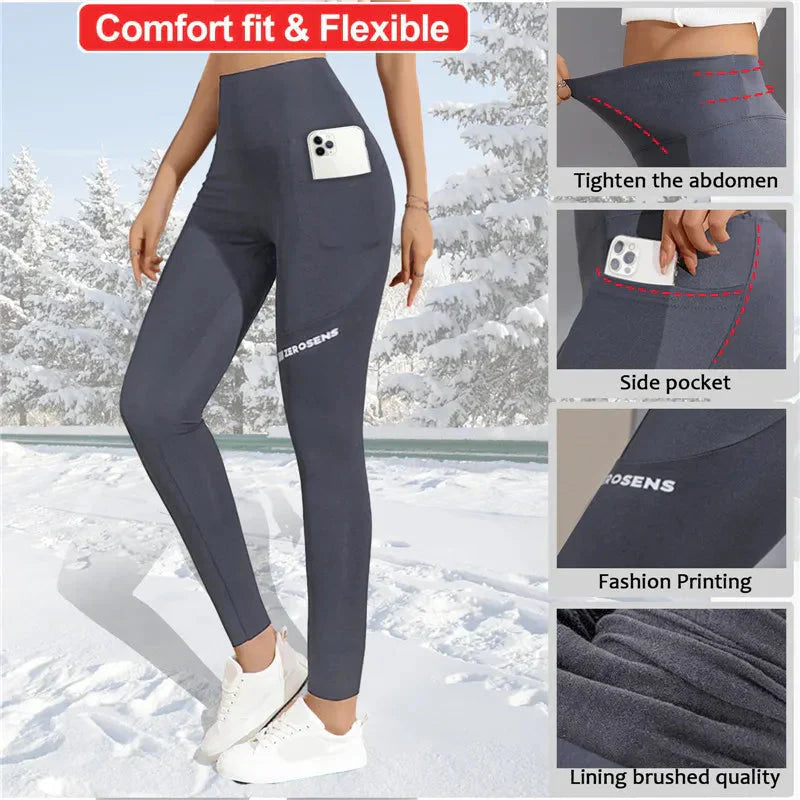 WinterFit™ Teplé pohodlné strečové legíny