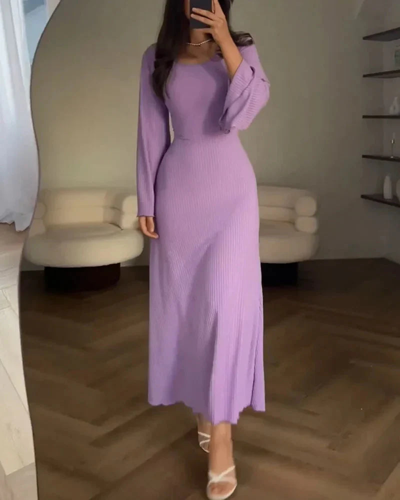 Xènia™ Ležérní a elegantní dlouhé pletené šaty
