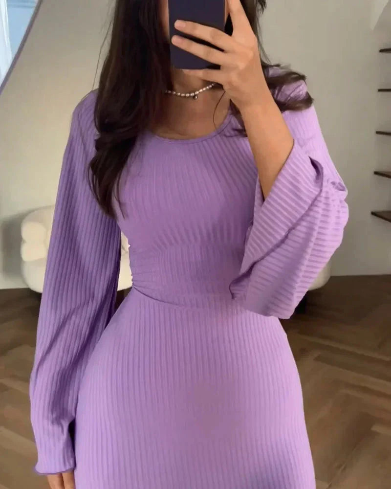 Xènia™ Ležérní a elegantní dlouhé pletené šaty