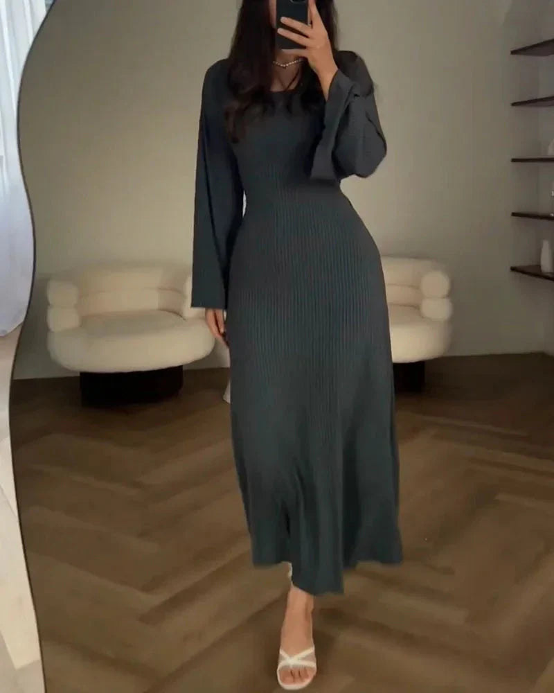 Xènia™ Ležérní a elegantní dlouhé pletené šaty
