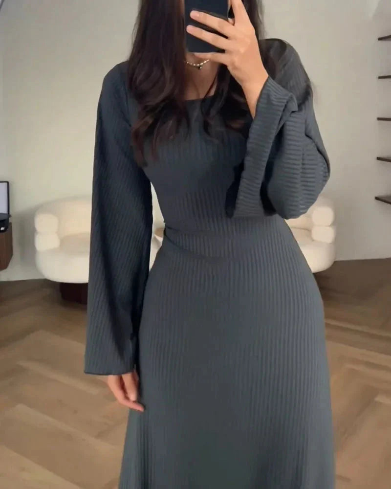 Xènia™ Ležérní a elegantní dlouhé pletené šaty