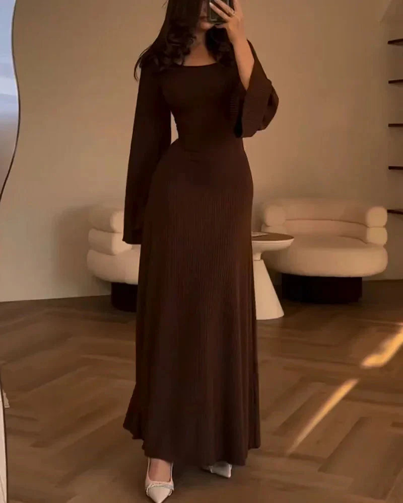 Xènia™ Ležérní a elegantní dlouhé pletené šaty