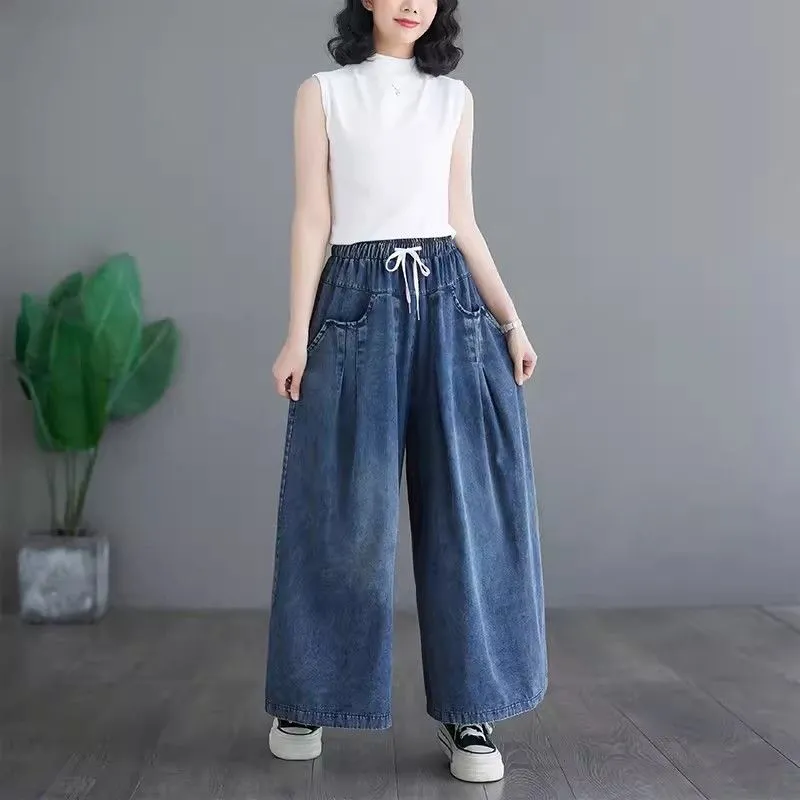 Zarina Zollo™ Vintage džíny s širokými nohavicemi