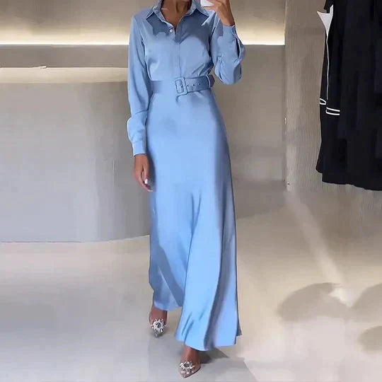 Zarita™ Dlouhé elegantní šaty s páskem