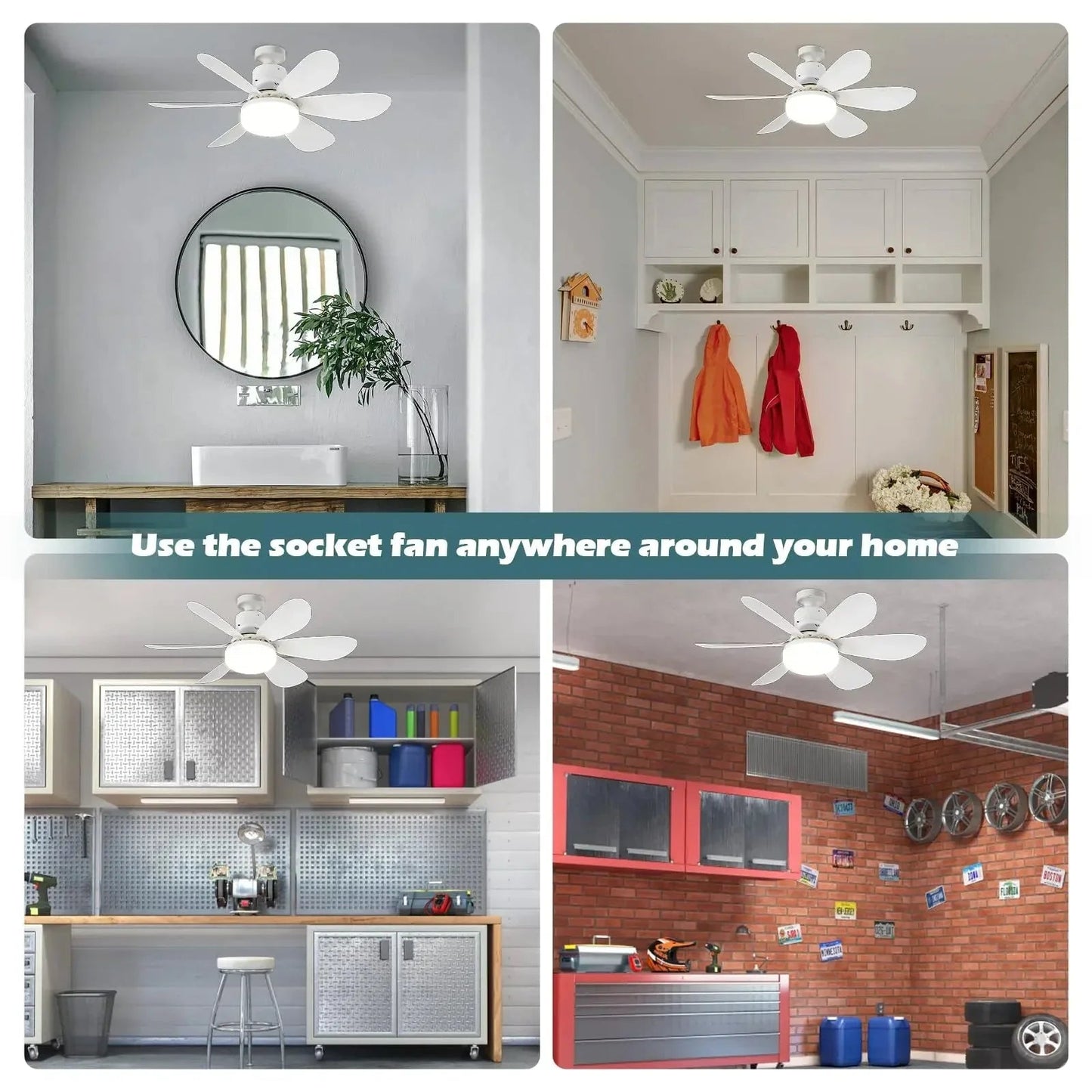 ZephyrAir™ Přenosný stropní ventilátor a světlo 2 v 1