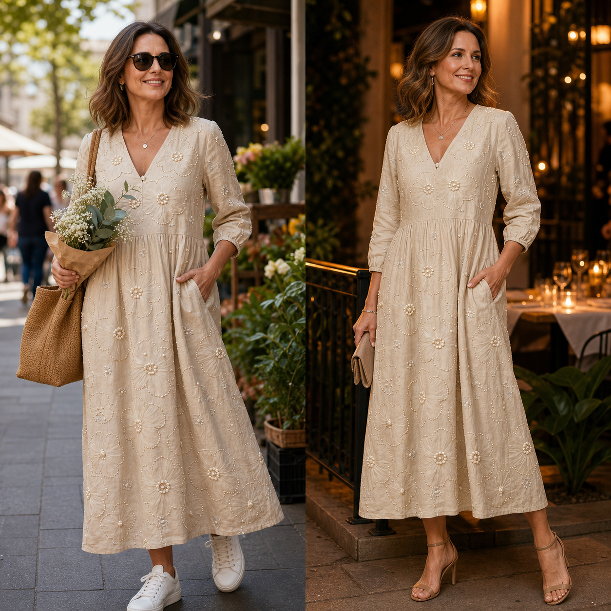 Agnese Zappia™ Elegantní květované midi šaty pro bezstarostný styl