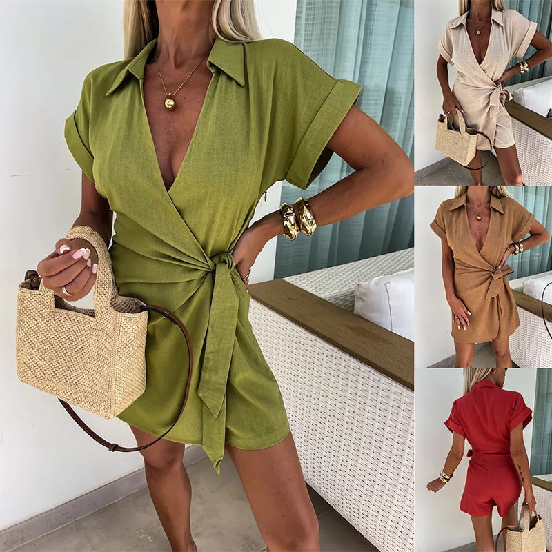 Milena Portesi™ Sexy overal s výstřihem do V