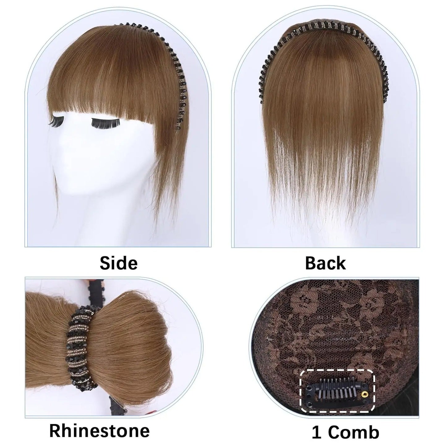 FringeWave™ Elegantní clip-on ofina s čelenkou