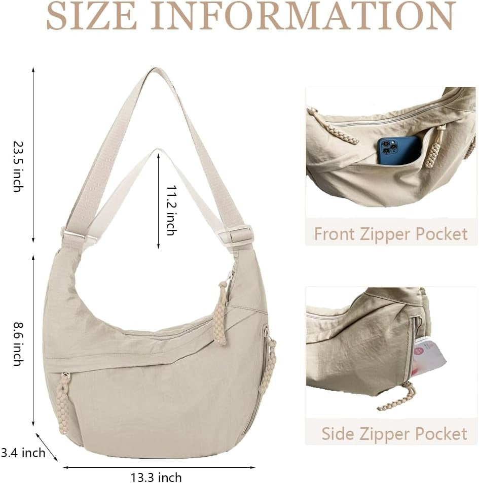 CompactCarry Pro™ minimalistická nylonová taška přes rameno