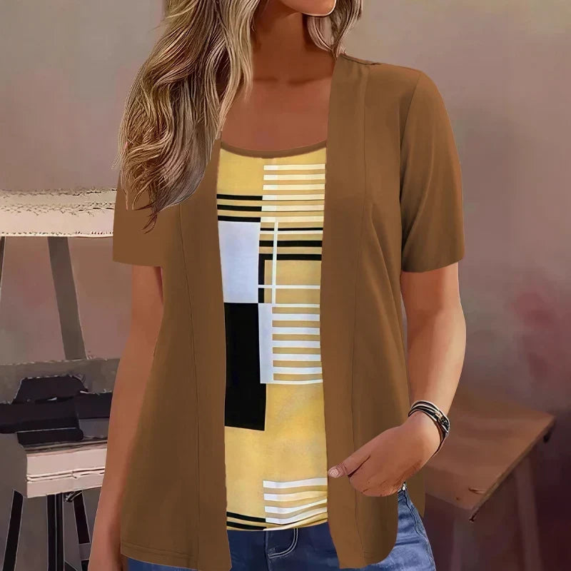 Natalia Bentivoglio™ Halenka v barevných blocích pro bezstarostný styl