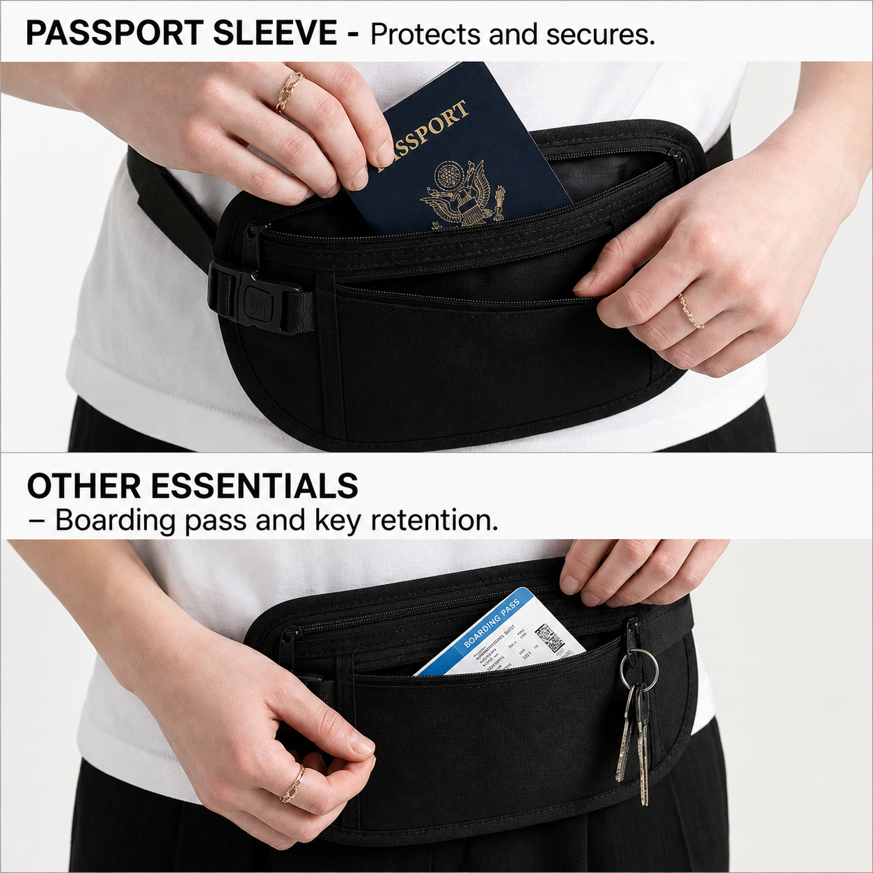StashGuard™ Bezpečnostní ledvinka s RFID ochranou pro cestování bez starostí