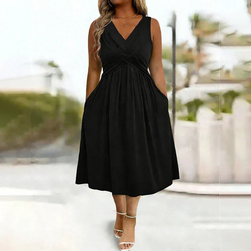 Tecla Tedeschi™ Lichotivé šaty bez rukávů pro snadnou eleganci