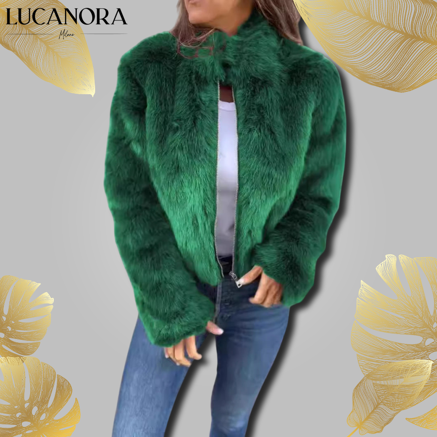 Adalgisa Paonessa™ Volnočasová bunda s kožešinou