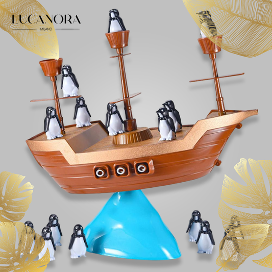 AhoyPenguin™ Pirátská loď s tučňáky