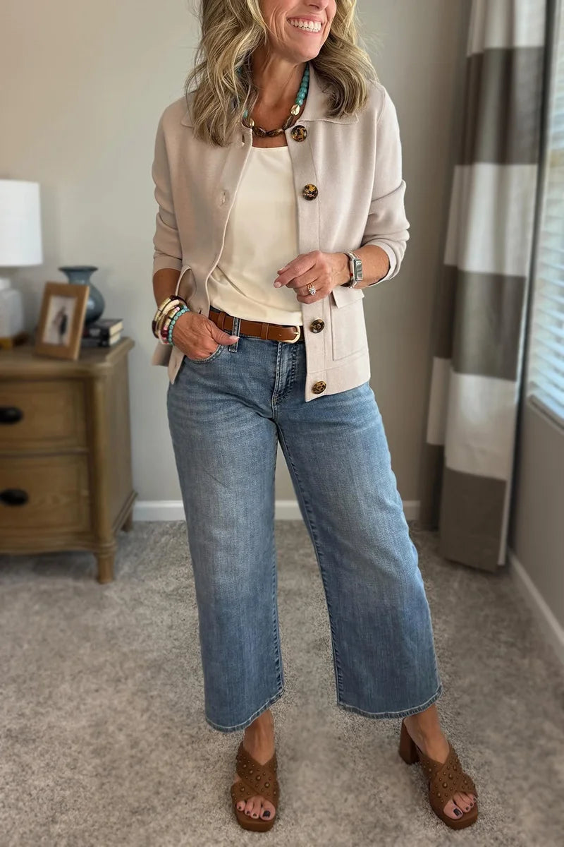 Alina Covelli™ Ležérní svetrs límcem