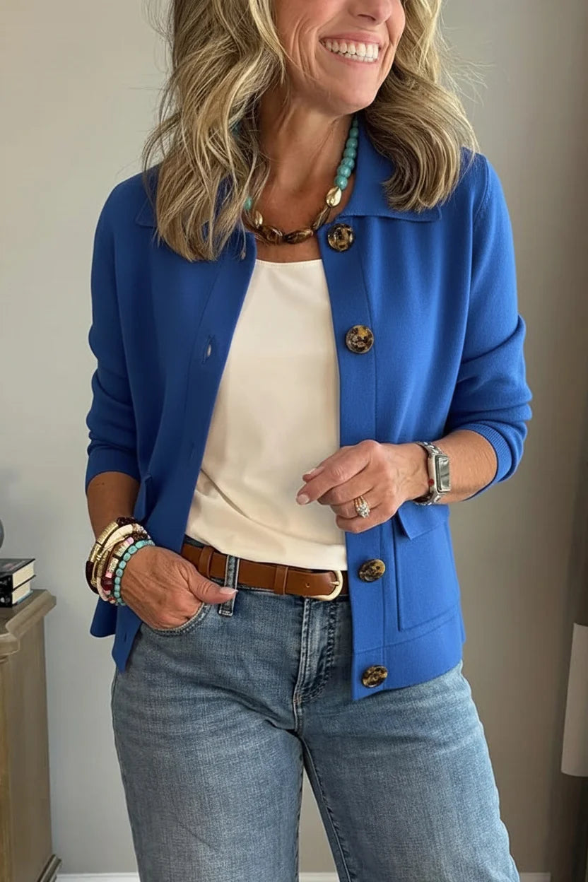 Alina Covelli™ Ležérní svetrs límcem