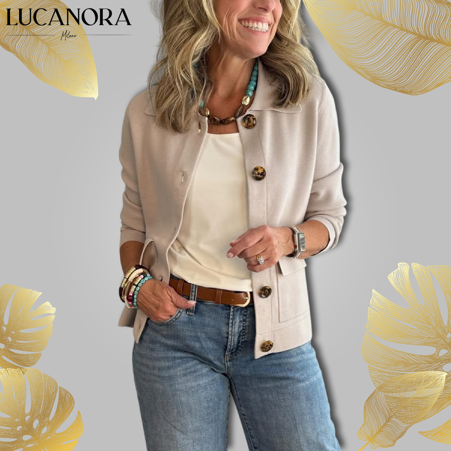 Alina Covelli™ Ležérní svetrs límcem