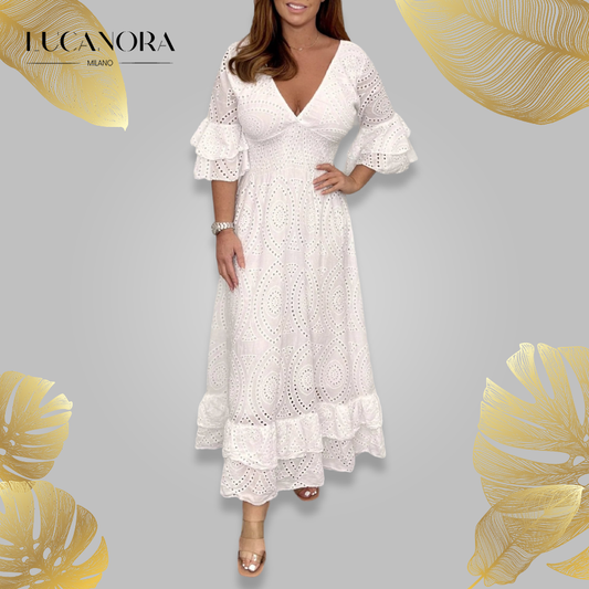 Antoinette™ Elegantní krajkové letní dlouhé šaty