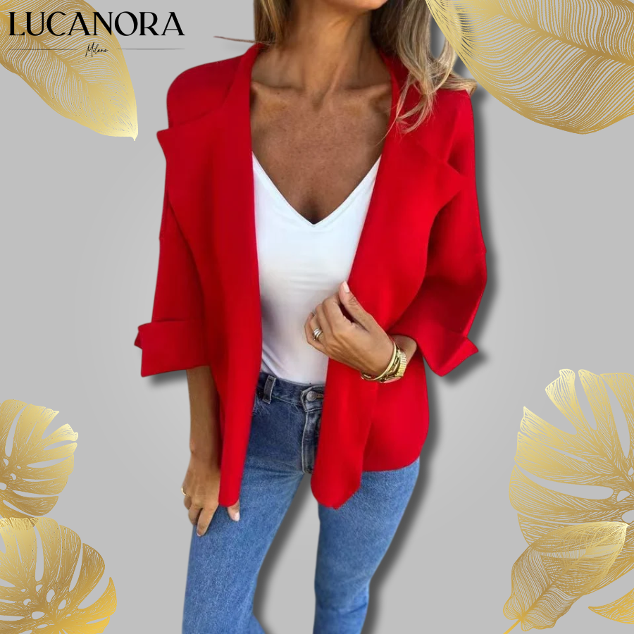 Aza Galati™ Ležérní kardigan z imitace semiše